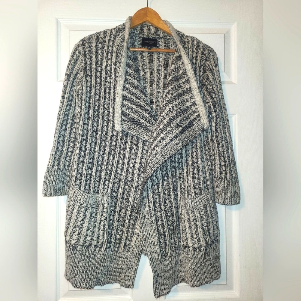 Thakoon for Design Nation Woven‎ Cardigan Sweater Cropped Sleeve Size X Small